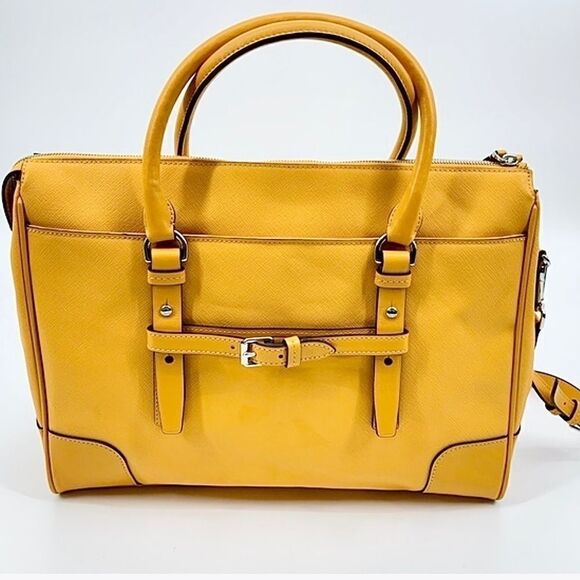 TUMI Villa Lucca City Tote Bag with tortoise tumi logo. - Picture 3 of 6